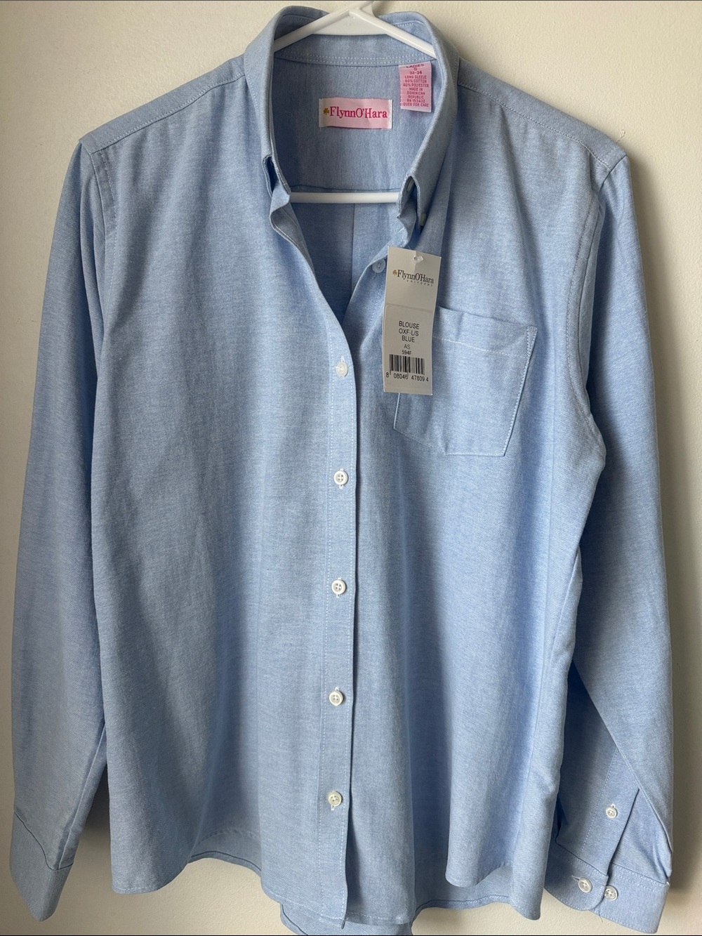 Men's Sky Blue Button-Down Casual Shirt SZ L
